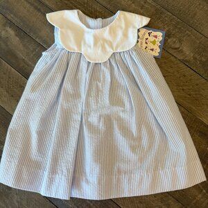 NWT Blue and White Seersucker Dress
